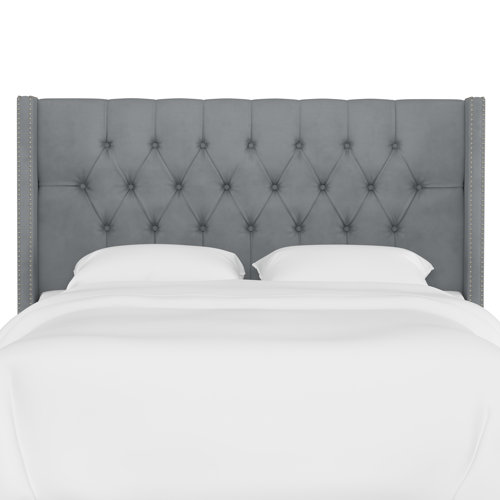 Joss & Main Rhett Velvet Upholstered Wingback Headboard & Reviews Wayfair